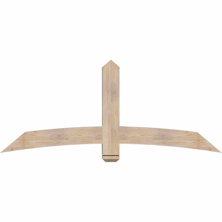 Ekena Millwork Bellingham Smooth Timber Gable Bracket, Douglas Fir, 72"W x 30"H x 5 1/2"D x 5 1/2"F, 10/12 Pitch GBW072X30X0606BEL00SDF